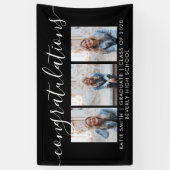 書モダン跡3写真の卒業 横断幕 (縦)