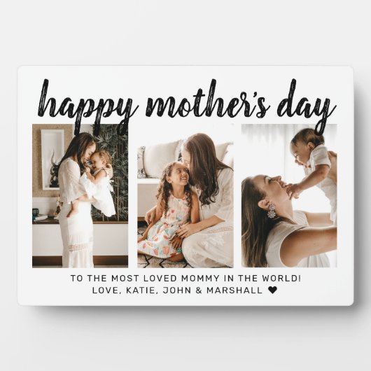 書モダン跡3写真母の日 フォトプラーク (正面)