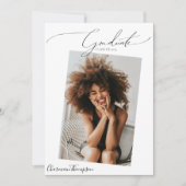 書モダン跡4写真の卒業 案内状 (正面)