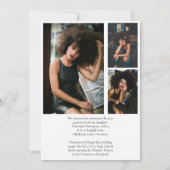 書モダン跡4写真の卒業 案内状 (裏面)