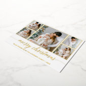 書モダン跡5フォトフレームクリスマス金ゴールド 箔シーズンカード (回転した状態)