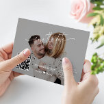 書モダン跡QRコード写結婚真 セーブザデート<br><div class="desc">お客様エレガントがRSVPを利用し、すべての詳細、書道をオンラインで見つけることができるように、あなたの美しい写真の1つまたは2つのQRコードを搭載したカーモダンドデザイン。個人用ツールを使用して情報を追加し、写真を自分の情報に置き換える。QRコードのコレク結婚ションにアクセス。</div>