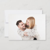 書モダン跡QRコード写結婚真 セーブザデート (裏面)