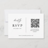 書モダン跡QR結婚のスキャン 出欠カード (正面)