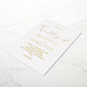 書モダン跡V2結婚の 箔招待状 (回転した状態)