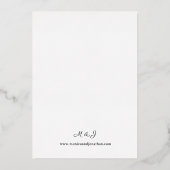 書モダン跡V2結婚の 箔招待状 (裏面)