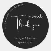 書モダン道ありがとうごクラシックざいます ラウンドシール (正面)