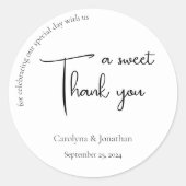 書モダン道ありがとうごクラシックざいます ラウンドシール (正面)