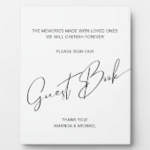 書モダン道お願い結婚Sign's Guest Book フォトプラーク (正面)