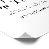 書モダン道が愛のハッシュタグのサインを捉える ポスター (角)