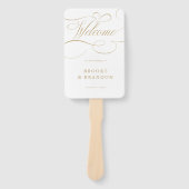 書モダン道のタイムレスな金ゴールドのタイムラ結婚イン ハンドファン (正面)