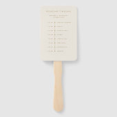 書モダン道のタイムレスな金ゴールドのタイムラ結婚イン ハンドファン (裏面)