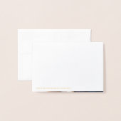 書モダン道のタイムレスな金ゴールド結婚の感謝の言葉 箔カード (裏面封筒付き)