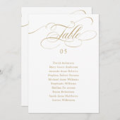 書モダン道のタイムレス座席表カード 招待状 (正面/裏面)