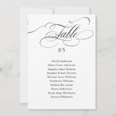 書モダン道のタイムレス座席表カード 招待状 (裏面)