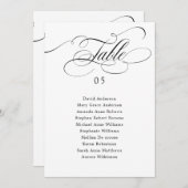 書モダン道のタイムレス座席表カード 招待状 (正面/裏面)