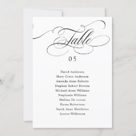 書モダン道のタイムレス座席表カード 招待状