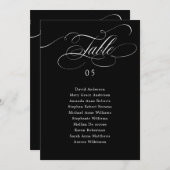 書モダン道のタイムレス座席表カード 招待状 (正面/裏面)