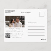 書モダン道のタイムレス黒日付を保存 ポストカード (裏面)