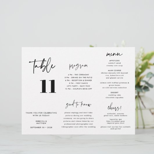 書モダン道のメ結婚ニュー・プログラム3折 (スタンド正面)