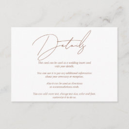 書モダン道のモカと白結婚文字 エンクロージャーカード