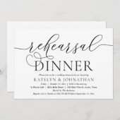 書モダン道のリハ結婚ーサルディナー 招待状 (正面/裏面)