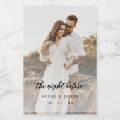 書モダン道の前の夜の写真 ワインラベル (シングルラベル)