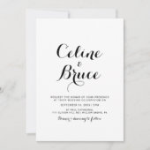 書モダン道の前後結婚部 招待状 (正面)