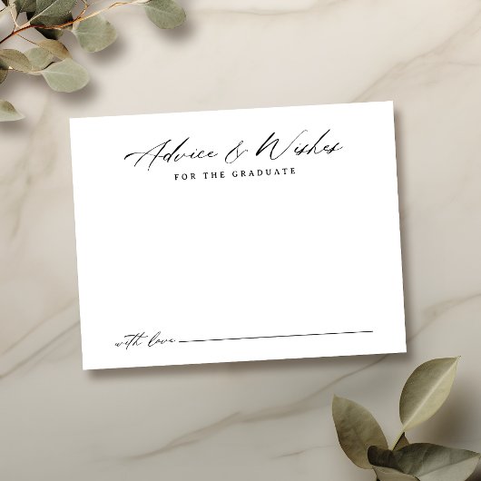 書モダン道の卒業アドバイス&ウィッシュ ノートカード