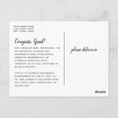 書モダン道の卒業発表 ポストカード (裏面)