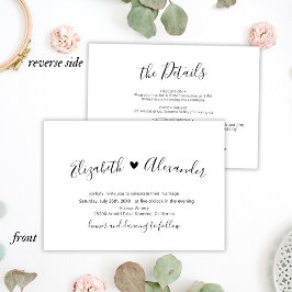 書モダン道の台本ハート全結婚体 招待状