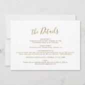 書モダン道の台本ハート全結婚体 招待状 (裏面)