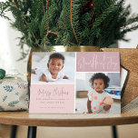 書モダン道の喜びの輝き2枚 シーズンカード<br><div class="desc">休日のモダンクリスマスのカードは、グリッド上のお気に入りの2つの写真の2つ、書道のスクリプトとフォントを持つ2つの文字ブロックモダン。</div>