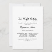 書モダン道の夜リハーサル 招待状 (正面)