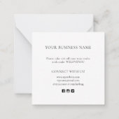 書モダン道の小規模企業サンキューカード ノートカード (裏面)