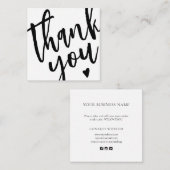 書モダン道の小規模企業サンキューカード ノートカード (正面/裏面)