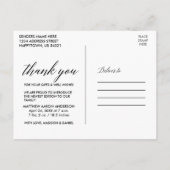 書モダン道の愛と感謝していベビー写真 ポストカード (裏面)