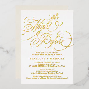 書モダン道の時代のない金ゴールド前夜 箔招待状