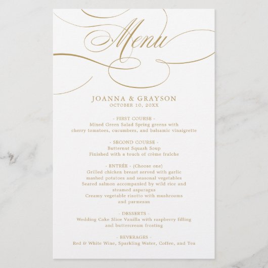 書モダン道の時代を経ない金ゴールドのメ結婚ニュー (正面)