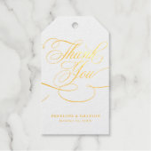 書モダン道の時代を超えた金ゴールドと白結婚色 ギフトタグ (正面)