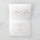 書モダン道の時代を超えた金ゴールドと白結婚色 サンキューカード (内部)