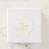 書モダン道の時代を超えた金ゴールドと白結婚色 フェイバータグ (箱)