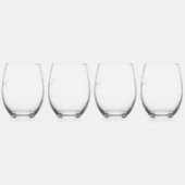 書モダン道の時代を超え結婚ない花崗岩 ステムなしワイングラス (左)