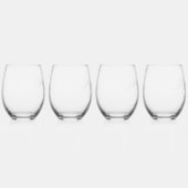 書モダン道の時代を超え結婚ない花崗岩 ステムなしワイングラス (右)