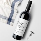 書モダン道の未来ブライダルシャワー ワインラベル