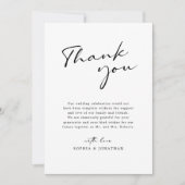 書モダン道の白黒シンプル結婚の サンキューカード (正面)