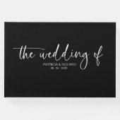書モダン道の白黒結婚の ゲストブック (正面)