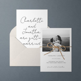 書モダン道の白黒結婚文字 セーブザデート