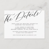 書モダン道の白黒結婚詳細 エンクロージャーカード (正面)