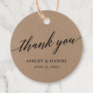 書モダン道の結婚ありがとうクラフト フェイバータグ